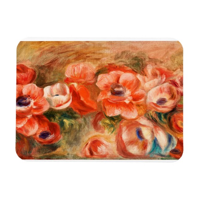 Anemones by Renoir Impressionist Painting Magnet (Horizontal)