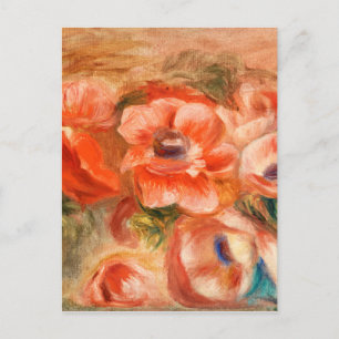 Anemones by Renoir Impressionist Painting Postcard