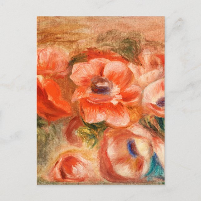 Anemones by Renoir Impressionist Painting Postcard (Front)