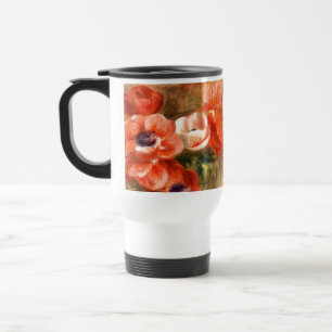 Anemones by Renoir Impressionist Painting Travel Mug