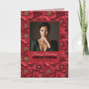 Anemones Floral Happy Birthday Gift For Daughter Card