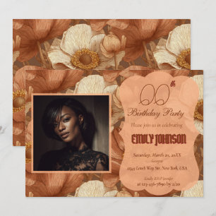 Anemones Garden Fifty Birthday Gift For Girlfriend Invitation