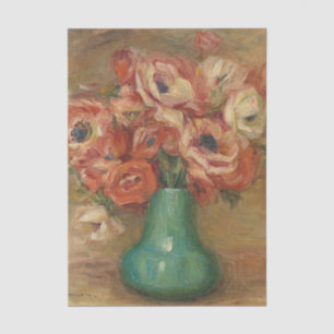 Anemones in a Vase by Renoir Tissue Paper