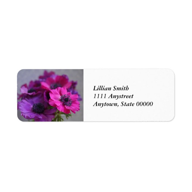 anemones return address labels (Front)