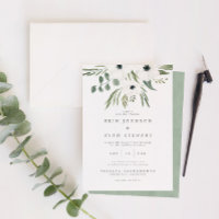Anemones Sage & Dusty Green Eucalyptus Wedding