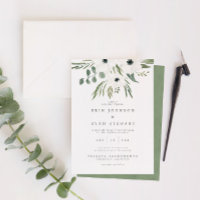Anemones Sage & Dusty Green Eucalyptus Wedding