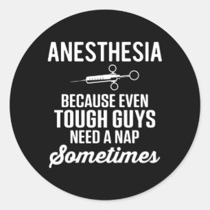 Anesthesia Anesthesiologist Nurse Anesthesiology M Classic Round Sticker