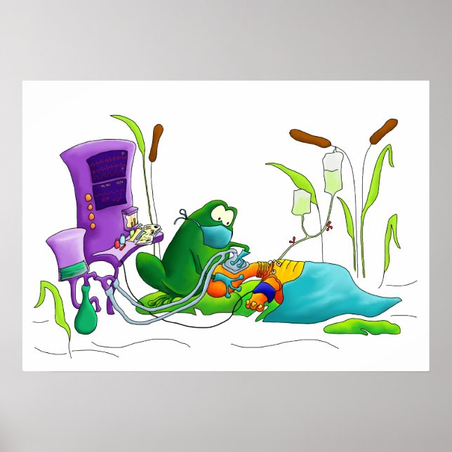 Anesthesia Frog Art Print (Front)