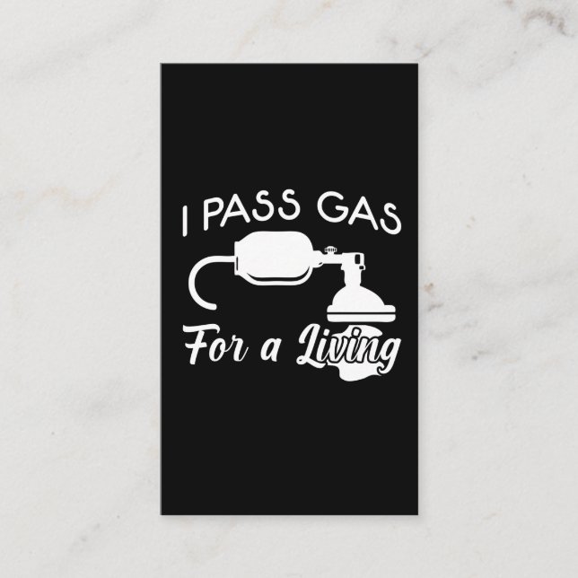 Anesthesiologist Anesthesia Nurse Anesthetists Gas Business Card (Front)