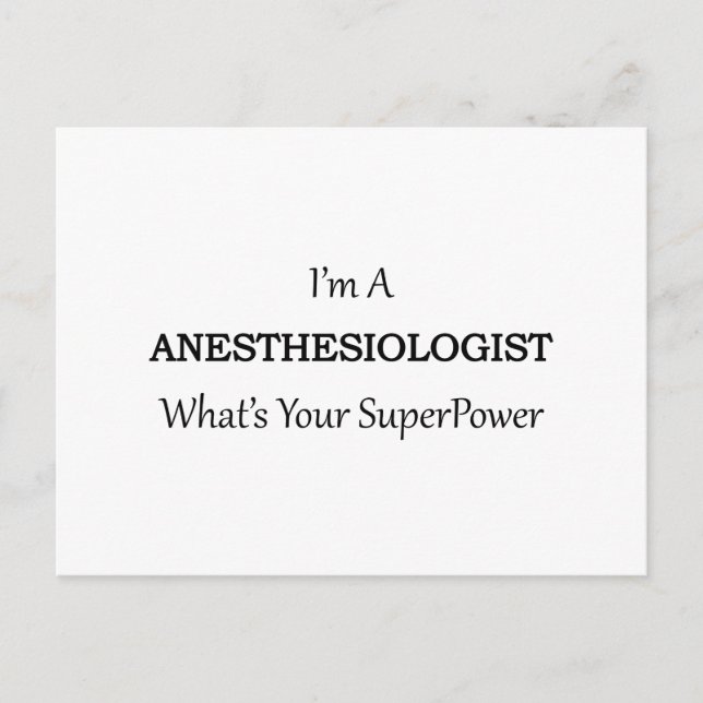 ANESTHESIOLOGIST POSTCARD (Front)