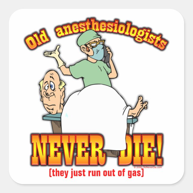 Anesthesiologists Square Sticker (Front)
