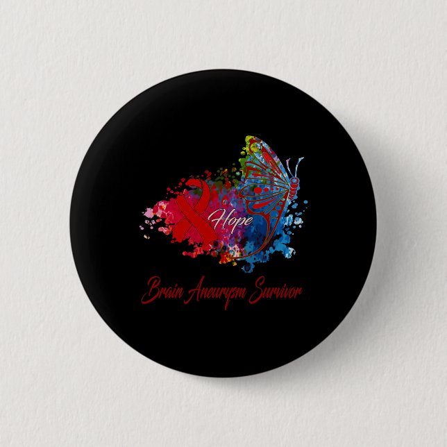 Aneurysm Awareness  6 Cm Round Badge (Front)
