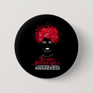 Aneurysm Awareness Brain Surgery Supporter Graphic 6 Cm Round Badge