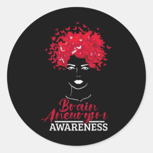 Aneurysm Awareness Brain Surgery Supporter Graphic Classic Round Sticker