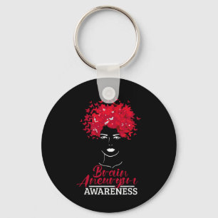 Aneurysm Awareness Brain Surgery Supporter Graphic Key Ring