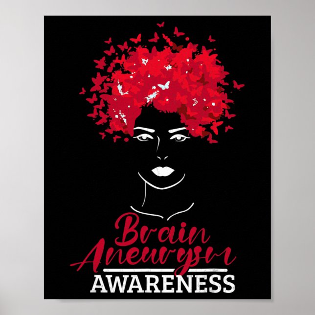 Aneurysm Awareness Brain Surgery Supporter Graphic Poster (Front)