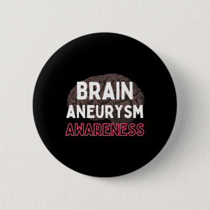 Aneurysm Awareness Burgundy Ribbon Aneurysm Surviv 6 Cm Round Badge