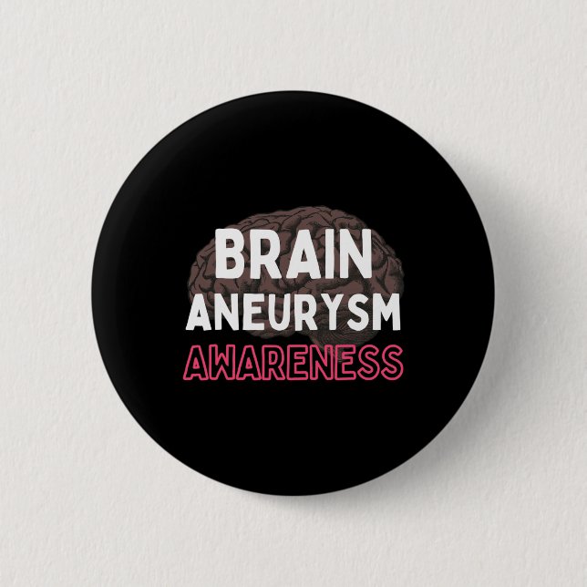 Aneurysm Awareness Burgundy Ribbon Aneurysm Surviv 6 Cm Round Badge (Front)