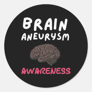 Aneurysm Awareness Burgundy Ribbon Aneurysm Surviv Classic Round Sticker