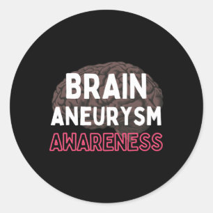 Aneurysm Awareness Burgundy Ribbon Aneurysm Surviv Classic Round Sticker