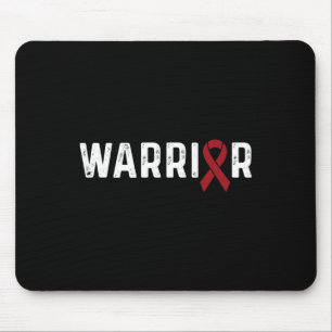 Aneurysm Awareness Burgundy Ribbon Warrior Mouse Mat