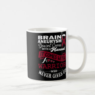 Aneurysm Awareness Burgundy Ribbon Warrior Support Coffee Mug