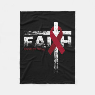 Aneurysm Awareness Christian Faith And Cross  Fleece Blanket