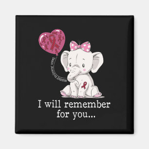 Aneurysm Awareness Elephant Magnet