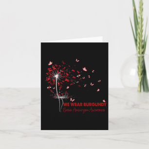 Aneurysm Awareness Faith Hope Love Dandelion  Card