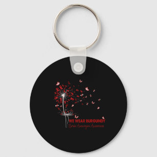 Aneurysm Awareness Faith Hope Love Dandelion Key Ring