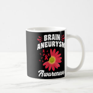 Aneurysm Awareness Flower Ribbon Support Graphic Coffee Mug