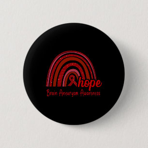 Aneurysm Awareness Hope Rainbow 6 Cm Round Badge
