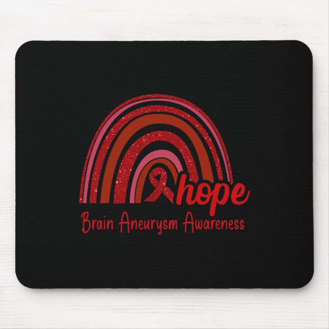 Aneurysm Awareness Hope Rainbow  Mouse Mat (Front)