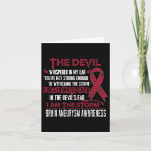 Aneurysm Awareness I Am The Storm Devil Card