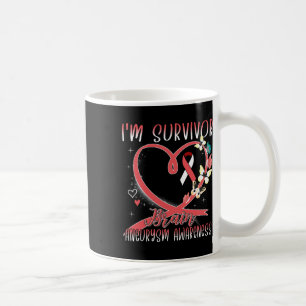 Aneurysm Awareness I'm Survivor Heart Ribbon Coffee Mug