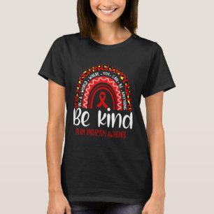 Aneurysm Awareness Leopard Rainbow Choose Kindness T-Shirt