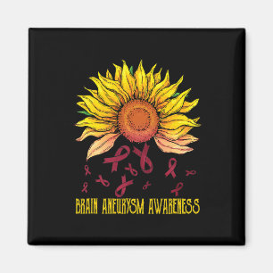 Aneurysm Awareness Sunflower Magnet