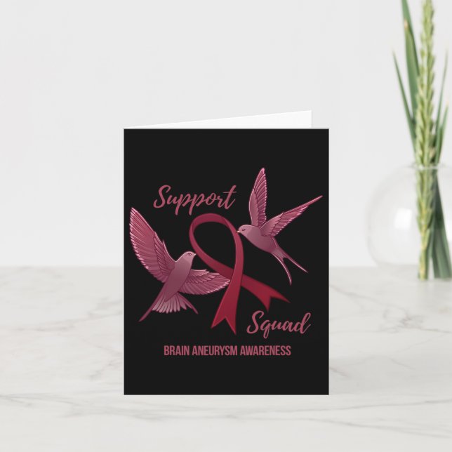 Aneurysm Awareness Support Squad  Card (Front)