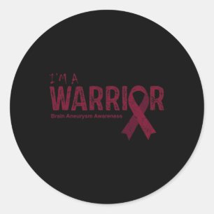 Aneurysm Awareness Warrior Classic Round Sticker