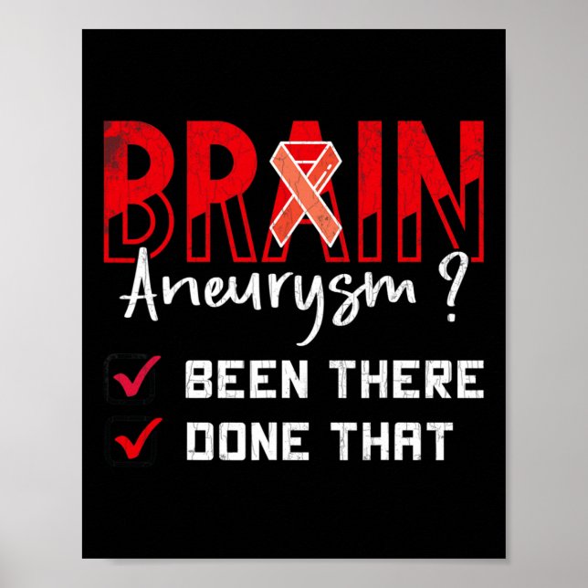 Aneurysm Been There Done That Awareness Graphic  Poster (Front)