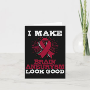 Aneurysm Burgundy Awareness Ribbon Card