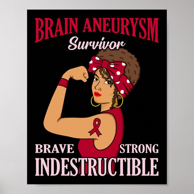 Aneurysm Survivor Awareness Month Supporter Graphi Poster (Front)