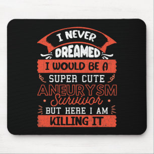 Aneurysm Survivor Brain Surgery Awareness Graphic Mouse Mat