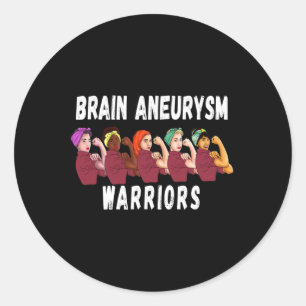 Aneurysm Survivor Warriors Awareness Gift Classic Round Sticker
