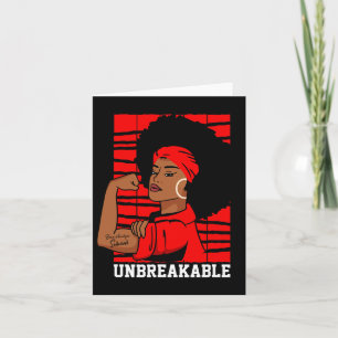 Aneurysm Unbreakable Black Women Awareness  Card
