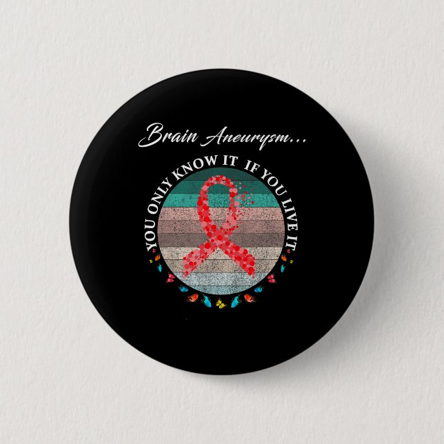 Aneurysm Warrior I'm Fine 1  6 Cm Round Badge (Front)