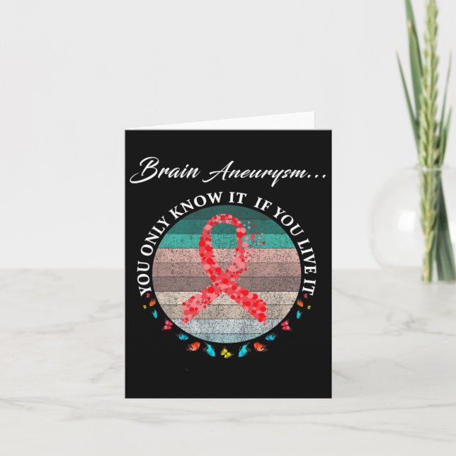 Aneurysm Warrior I'm Fine 1  Card (Front)