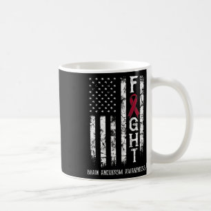 Aneurysm Warrior Us Flag Coffee Mug