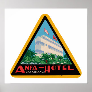Anfa Hotel Casablanca Poster