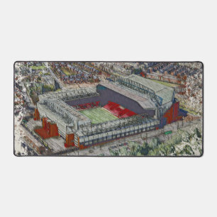 Anfield Stadium Liverpool - Artistic Watercolour Desk Mat